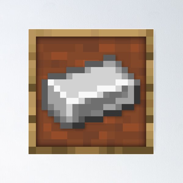 Item preview, Iron Ingot Item Frame Minecraft designed and sold by Kubala Designs.
