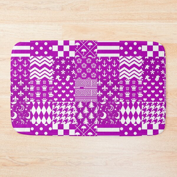Item preview, Purple White Mixed Patchwork Pattern Design  designed and sold by PatternTitan.