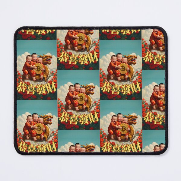 Item preview, Btc rich boys with Dargon,Get rich with Bitcoin,gōng xi fā cái,Crypto art,chinese vintage art designed and sold by 1SINGHA.
