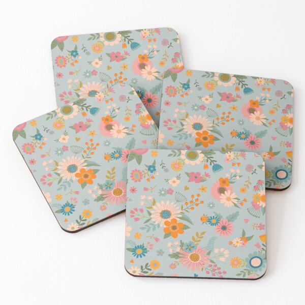 Item preview, Pretty Spring bouquets - pink and blue pattern by Cecca Designs designed and sold by Cecca-Designs.