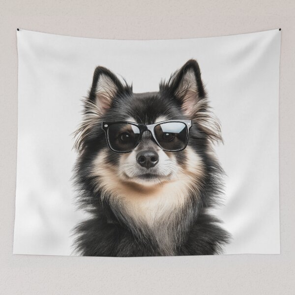Item preview, Funny cool Finnish Lapphund Dog wearing sunglasses designed and sold by LazyOwlStore.