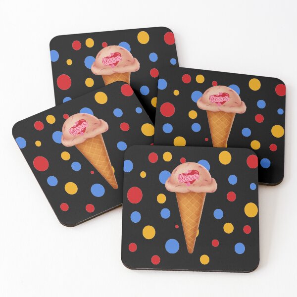 Item preview, Sweet Cherry scoop Ice Cream with Kisses – Fun & Colorful Dessert Art designed and sold by ArtDesign-ZA.