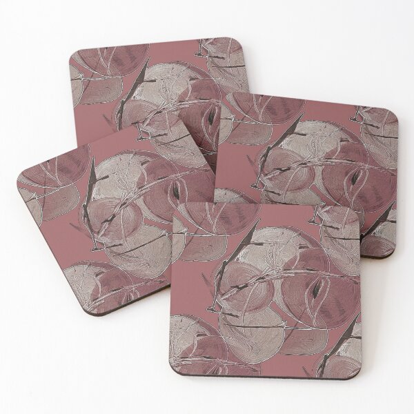 Item preview, Abstract Circle Pattern in Reddish Brown designed and sold by Artistestella.