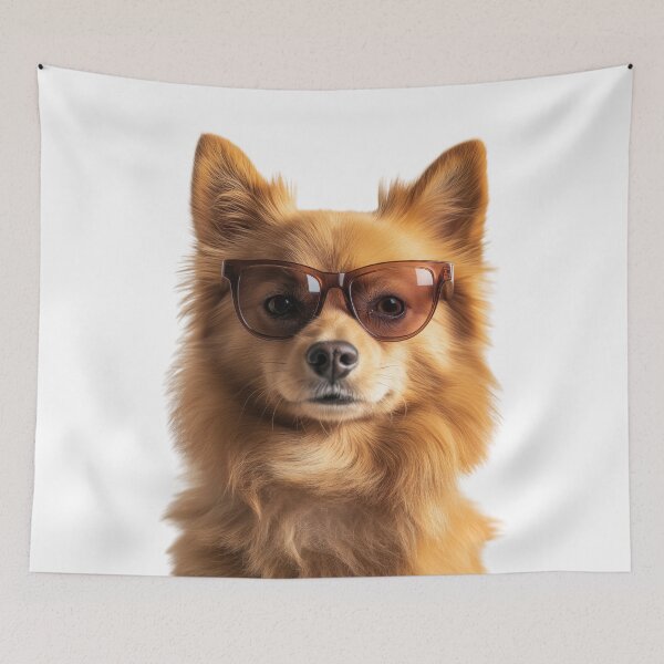 Item preview, Funny cool Finnish Spitz Dog wearing sunglasses designed and sold by LazyOwlStore.