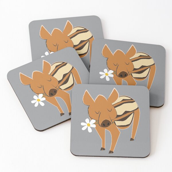 Artikelvorschau, Kleines Schweinchen mit Blume in Grau zum Valentinstag entworfen und verkauft von belettelepink.