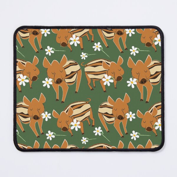 Item preview, Little piggy boar with a flower in green for Valentines designed and sold by belettelepink.