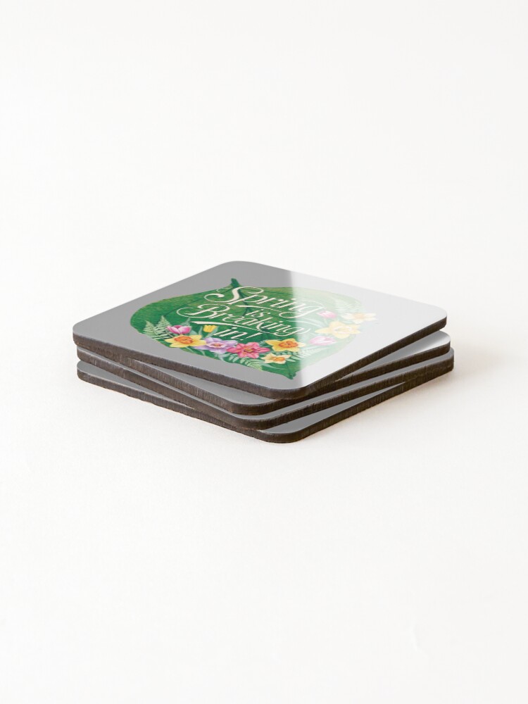 Thumbnail 4 of 5, Coasters (Set of 4), Spring Is Breaking In designed and sold by TestudoDesign.