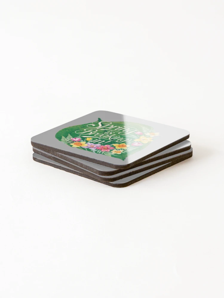 Thumbnail 4 of 5, Coasters (Set of 4), Spring Is Breaking In designed and sold by TestudoDesign.
