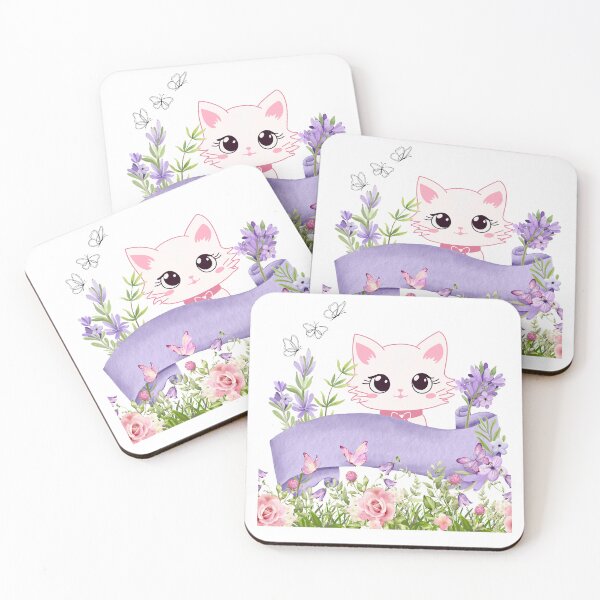 Item preview, Floral Pink Cat designed and sold by Li-ArtVibes001.