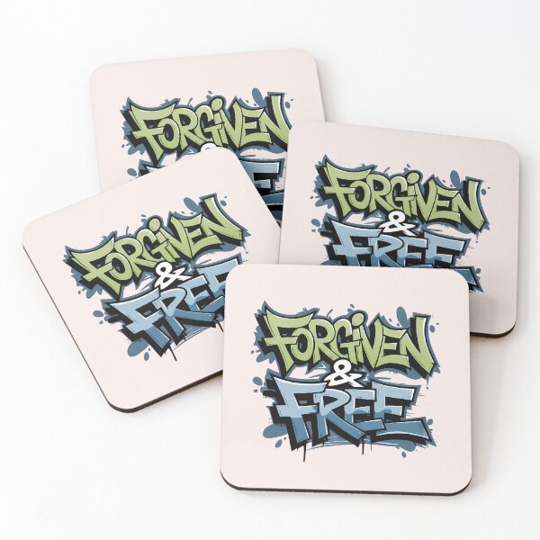 Item preview, Forgiven & Free – Bold Graffiti Christian Quote | Faith Street Art Design designed and sold by  KnitLuv.