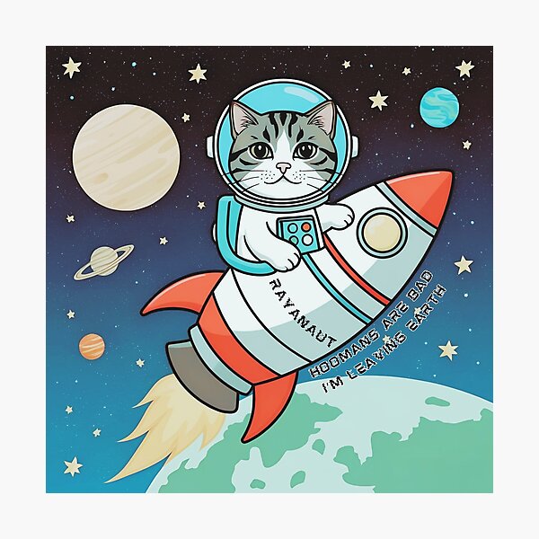 Item preview, Leaving Earth, Hoomans are Bad designed and sold by raya_the_cat.