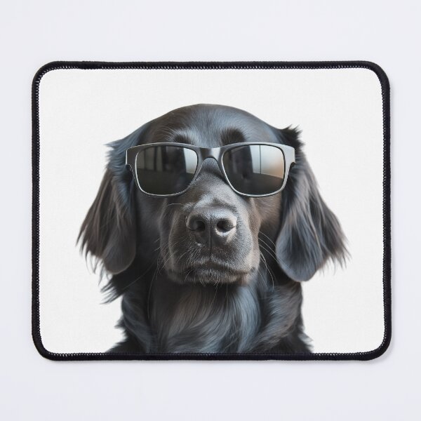 Item preview, Funny cool Flat-coated Retriever Dog wearing sunglasses designed and sold by LazyOwlStore.