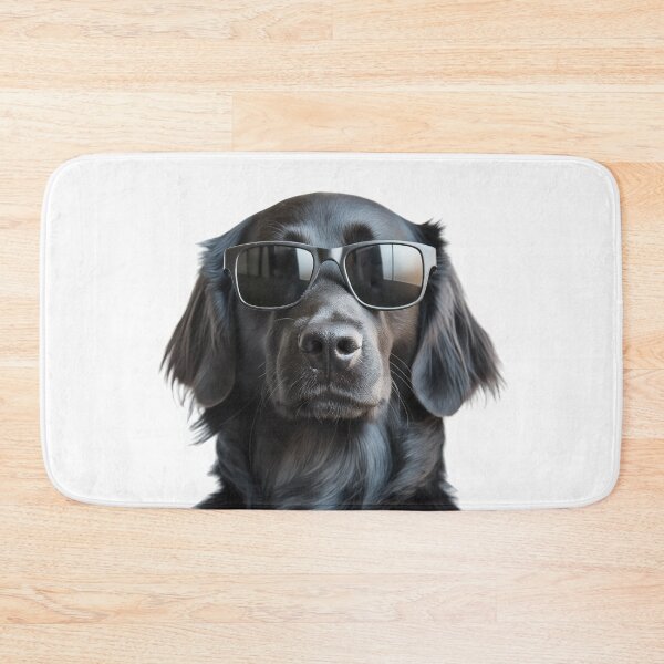 Item preview, Funny cool Flat-coated Retriever Dog wearing sunglasses designed and sold by LazyOwlStore.