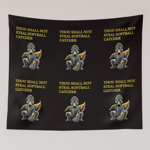 Item preview, Thou Shall Not Steal Softball Catcher designed and sold by TrendsLook.