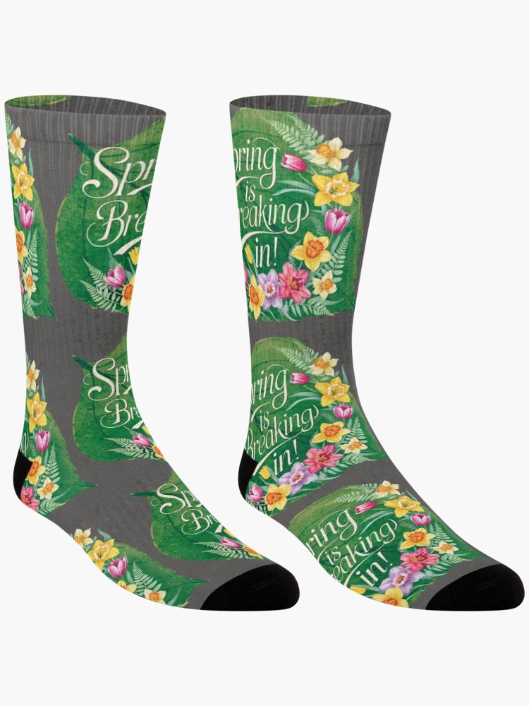 Thumbnail 3 of 5, Socks, Spring Is Breaking In designed and sold by TestudoDesign.