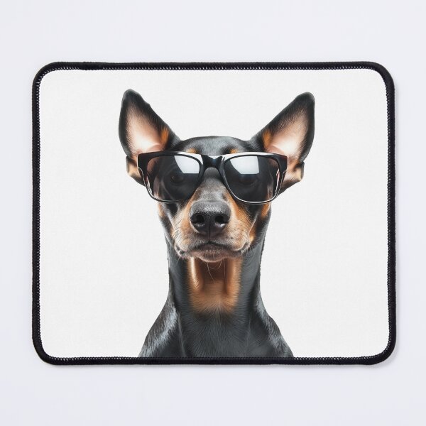 Item preview, Funny cool German Pinscher Dog wearing sunglasses designed and sold by LazyOwlStore.