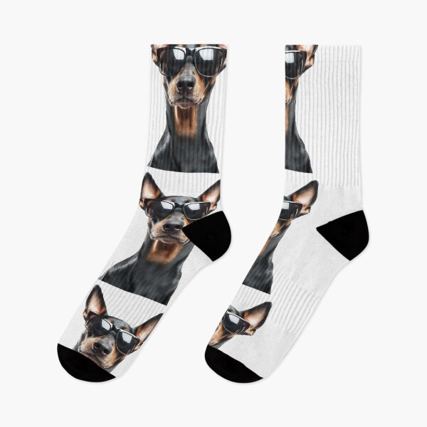 Item preview, Funny cool German Pinscher Dog wearing sunglasses designed and sold by LazyOwlStore.