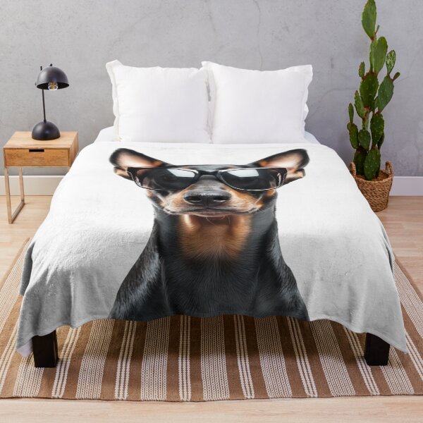Item preview, Funny cool German Pinscher Dog wearing sunglasses designed and sold by LazyOwlStore.