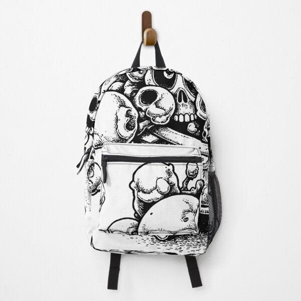 Item preview, Crazy cute funny skulls in japan style manga anime ink drawing doodling designed and sold by VonKalt.
