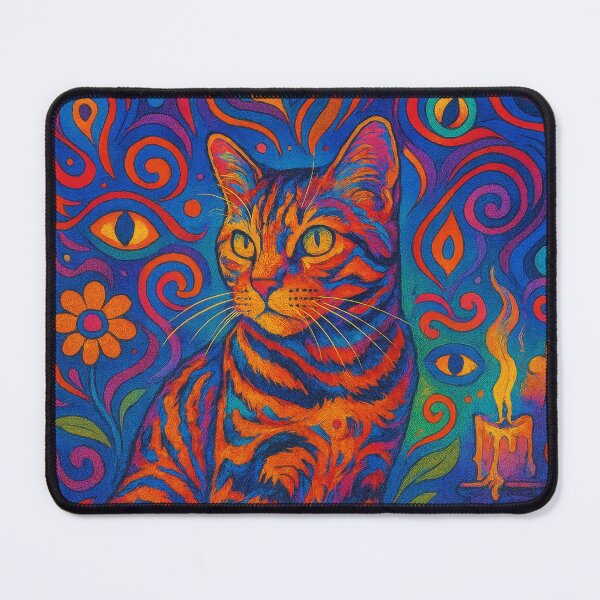 Item preview, KaleidoCat – Bengal in Psychedelic Swirls designed and sold by LesChatsArt.
