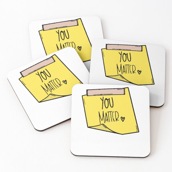 Item preview, You Matter Sticky Note Sticker | Affirmation Sticker designed and sold by Walmarval ⭐⭐⭐⭐⭐.