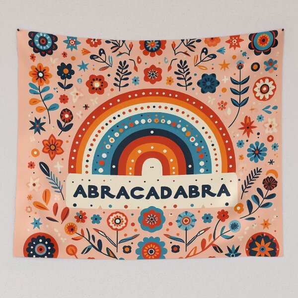 Item preview, Scandinavian Folk Art Abracadabra – Vibrant Floral Rainbow Magic by heidiannemorris designed and sold by FOLK ART FUSION.