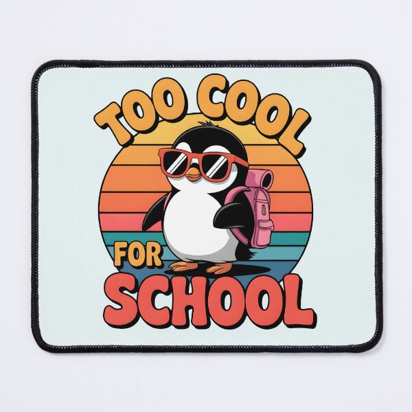 Item preview, Too Cool for School – Funny Penguin Pun designed and sold by Jollys-ArtShop.