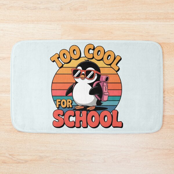 Item preview, Too Cool for School – Funny Penguin Pun  designed and sold by Jollys-ArtShop.