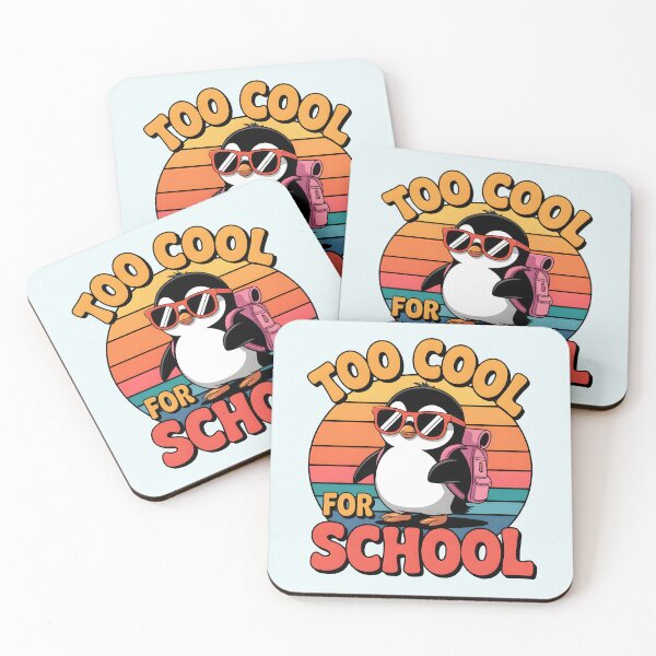 Item preview, Too Cool for School – Funny Penguin Pun  designed and sold by Jollys-ArtShop.
