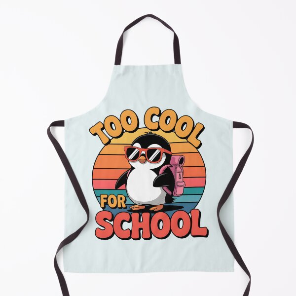 Item preview, Too Cool for School – Funny Penguin Pun designed and sold by Jollys-ArtShop.
