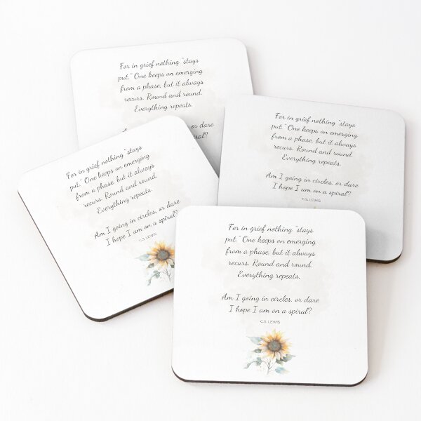 Item preview, C.S. Lewis Poem on Grief - For in Grief Nothing Stays Put designed and sold by freshsprings19.