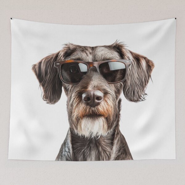 Item preview, Funny cool German Wirehaired Pointer Dog wearing sunglasses designed and sold by LazyOwlStore.