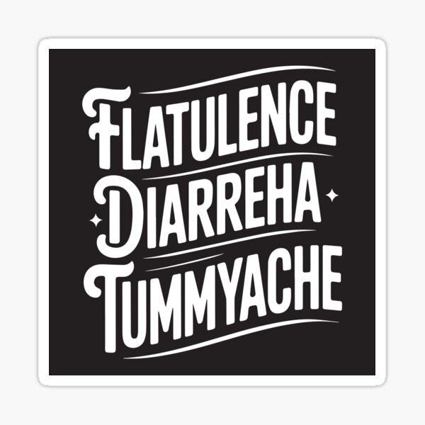 Artikel-Vorschau von Blähungen Durchfall Bauchschmerzen Minimalistisches Zitat, designt und verkauft von Designer-Girl.