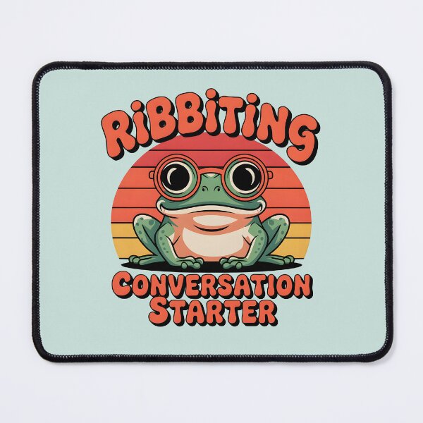 Item preview, Ribbiting Conversation Starter – Funny Frog Pun designed and sold by Jollys-ArtShop.
