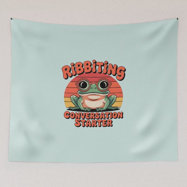 Item preview, Ribbiting Conversation Starter – Funny Frog Pun  designed and sold by Jollys-ArtShop.
