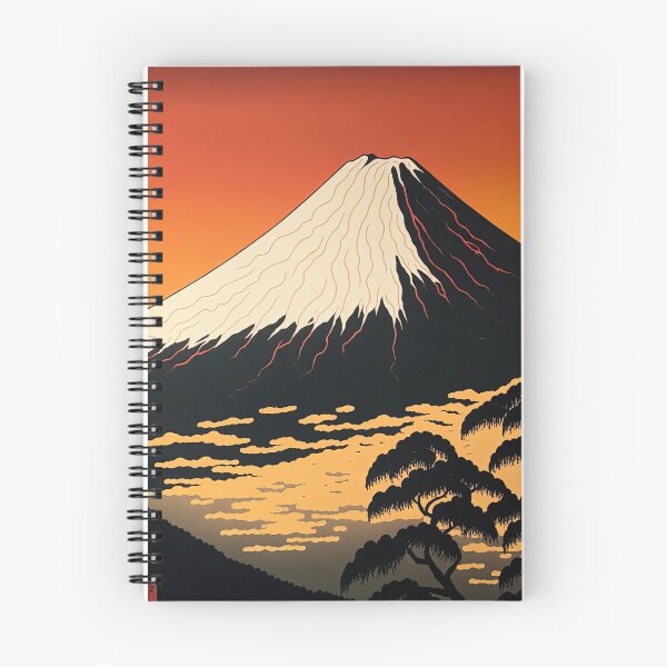 Item preview, Japanese Mountains and tree Ukiyo e illustration designed and sold by WartonnoArt.
