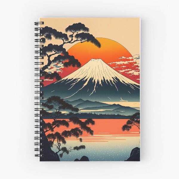 Item preview, Japanese Mountains Ukiyo e illustration Vintage Lookalike designed and sold by WartonnoArt.