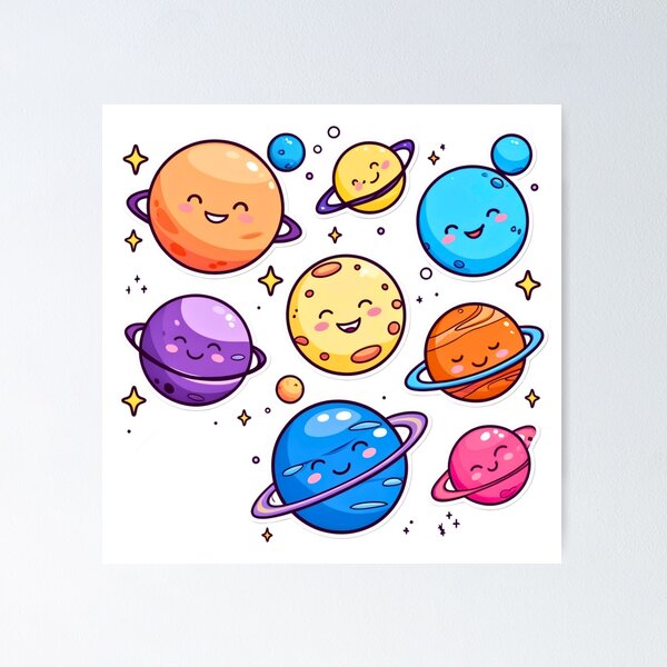 Item preview, planets colour designed and sold by Sakyverse.