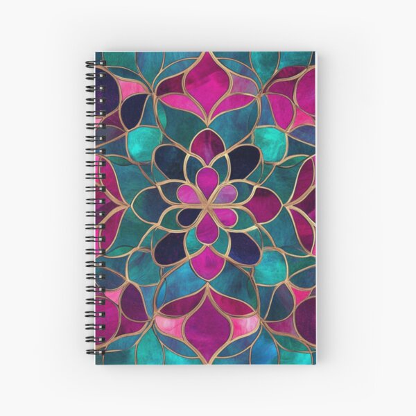 Item preview, Stained Glass Jade Magenta Inspired Mosaic Mandala Pattern designed and sold by GrinGalore.