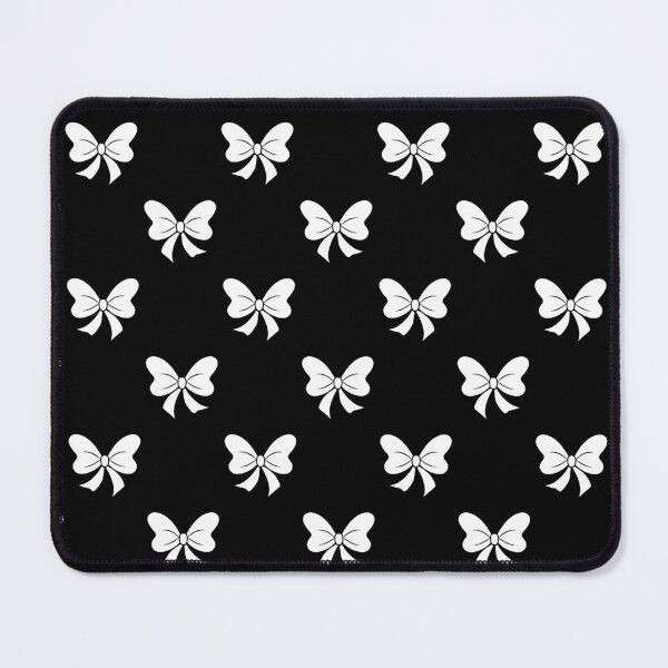 Item preview, Seamless bow pattern design on black background. Cute repeated romantic designed and sold by HippoInkStudio.