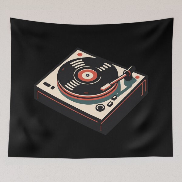 Item preview, Analog Symphony - Retro Turntable Illustration designed and sold by BRU Design.