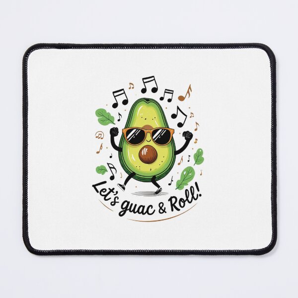 Item preview, Cool Avocado with Sunglasses - Fun Music Vibes designed and sold by BaisaStudio.