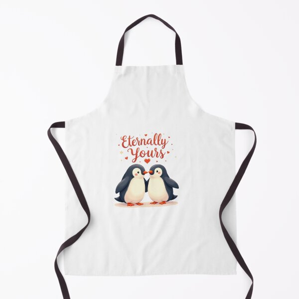 Item preview, Eternally Yours, two cute penquins with hearts of love. designed and sold by nicnacc.