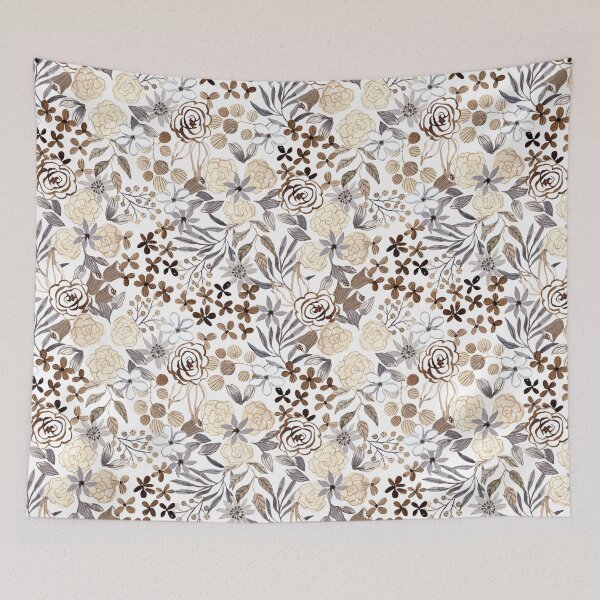 Item preview, Elegant Wild flowers in white designed and sold by Tatsudrawx.