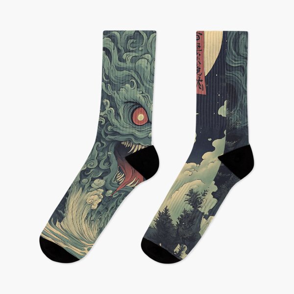 Item preview, Japanese Yokai Art: River Trickster Spirit designed and sold by bapupa.