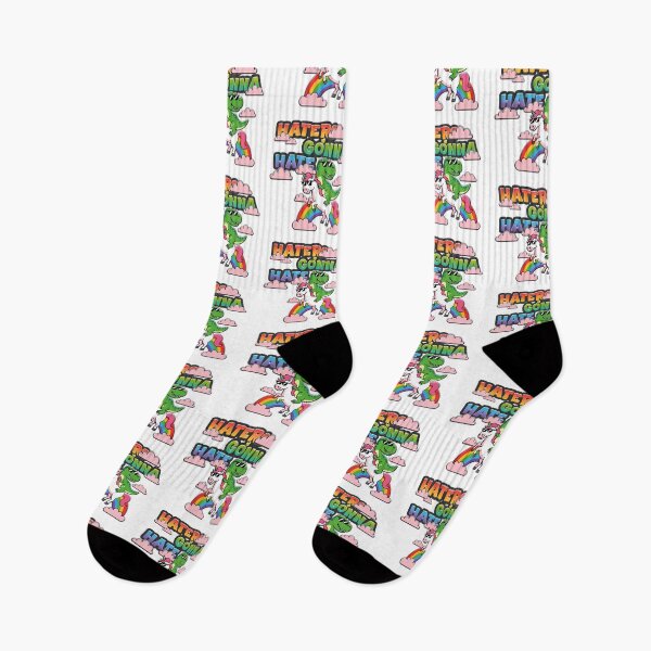 Item preview, Haters Gonna Hate Dino on a Unicorn designed and sold by MonkiFlipp.