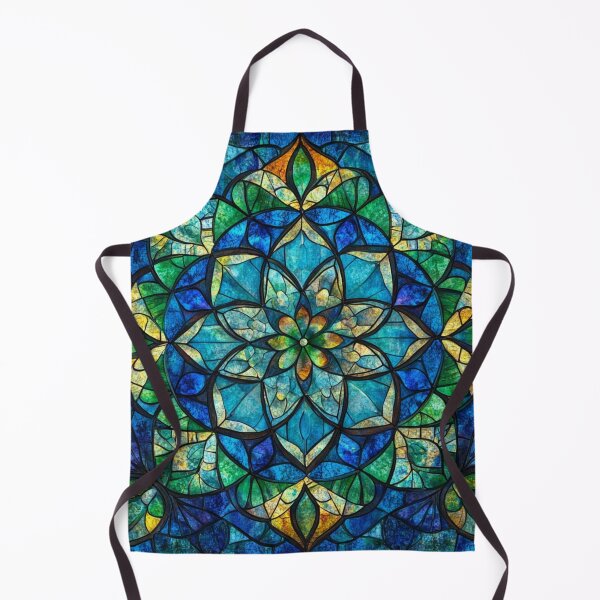 Item preview, Stained Glass Colorful Mosaic Mandala Pattern designed and sold by GrinGalore.