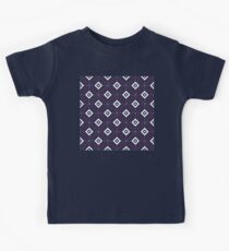 Geometric Pattern: Diamond Weave: Blue Kids Tee