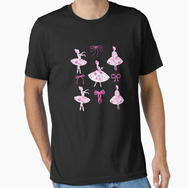 Item preview, Ballet Girls, Bow, Ribbon Vintage Chinoiserie Pink White Preppy Style designed and sold by PuiPuiStudio.