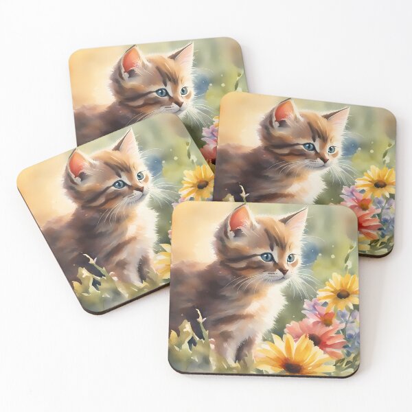 Aperçu de l'œuvre Chaton mignon dans un pré créée et vendue par CalmnessbyChoice.